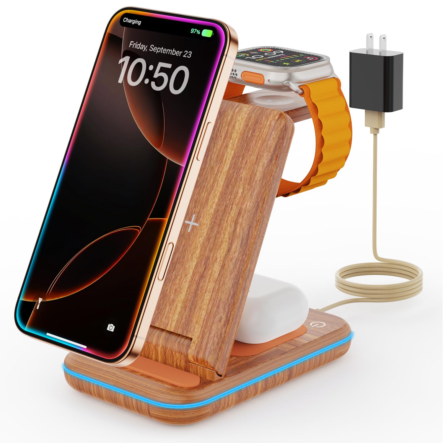 Amazon.com: Wireless Charging Station: GEEKERA 3 in 1 Foldable