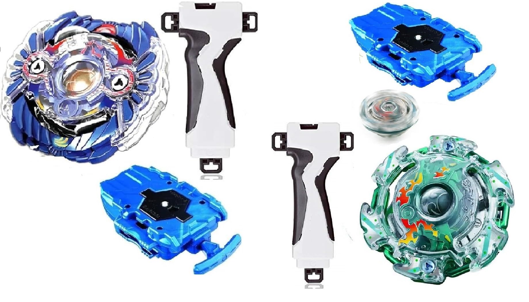 Bestie toys Battle Top Metal Fusion Clash of Speed Top with 2 Blades and 2 String Launchers with Handle (Booster Kaiser Kerbeus+Booster Holy Horus) (B0CWDJ585W) Amazon Price History, Amazon Price Tracker