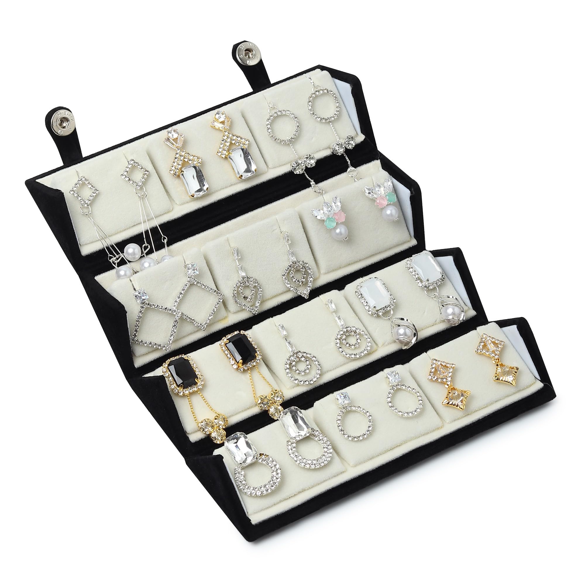 Pretty Pairings 12 Pairs Earrings Set for Women with Jewellery Box | Stylish Stud, Pearl, Drop & Designer Earrings | Premium Gift Set for Girls | Birthday, Anniversary, Engagement-image-16