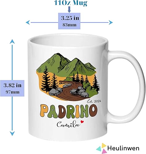 Miniatura 5 de Padrinos De Bautizo Propuesta Set 2 Tazas Café 11Oz, Quieres Ser Mis Padrinos De Bautizo, Quieres Ser Mi Madrina est 2024, Dios Padrinos Presenta
