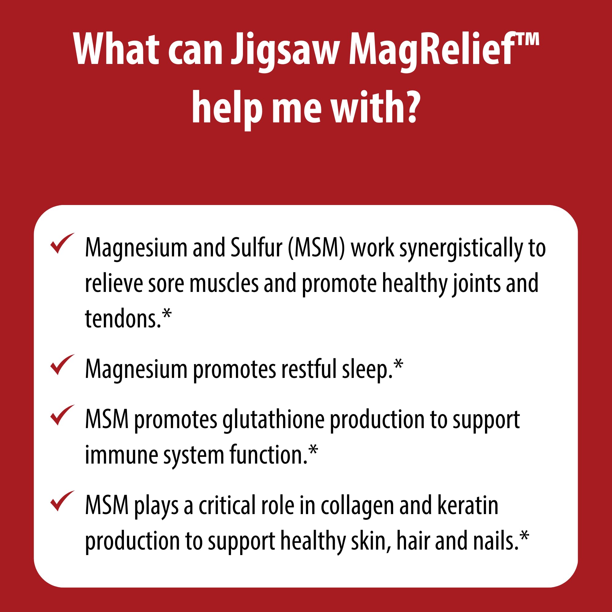 Jigsaw Health MagRelief | Ultra Pure Magnesium Lotion | with Zechstein Magnesium Chloride and OptiMSM | Fragrance Free