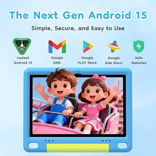 Miniatura 2 de SHARECLOUD Tablet para niños de 10 pulgadas, tableta Android para niños, 24 GB de RAM 64 GB de ROM, 1 TB expandible, con funda EVA, control