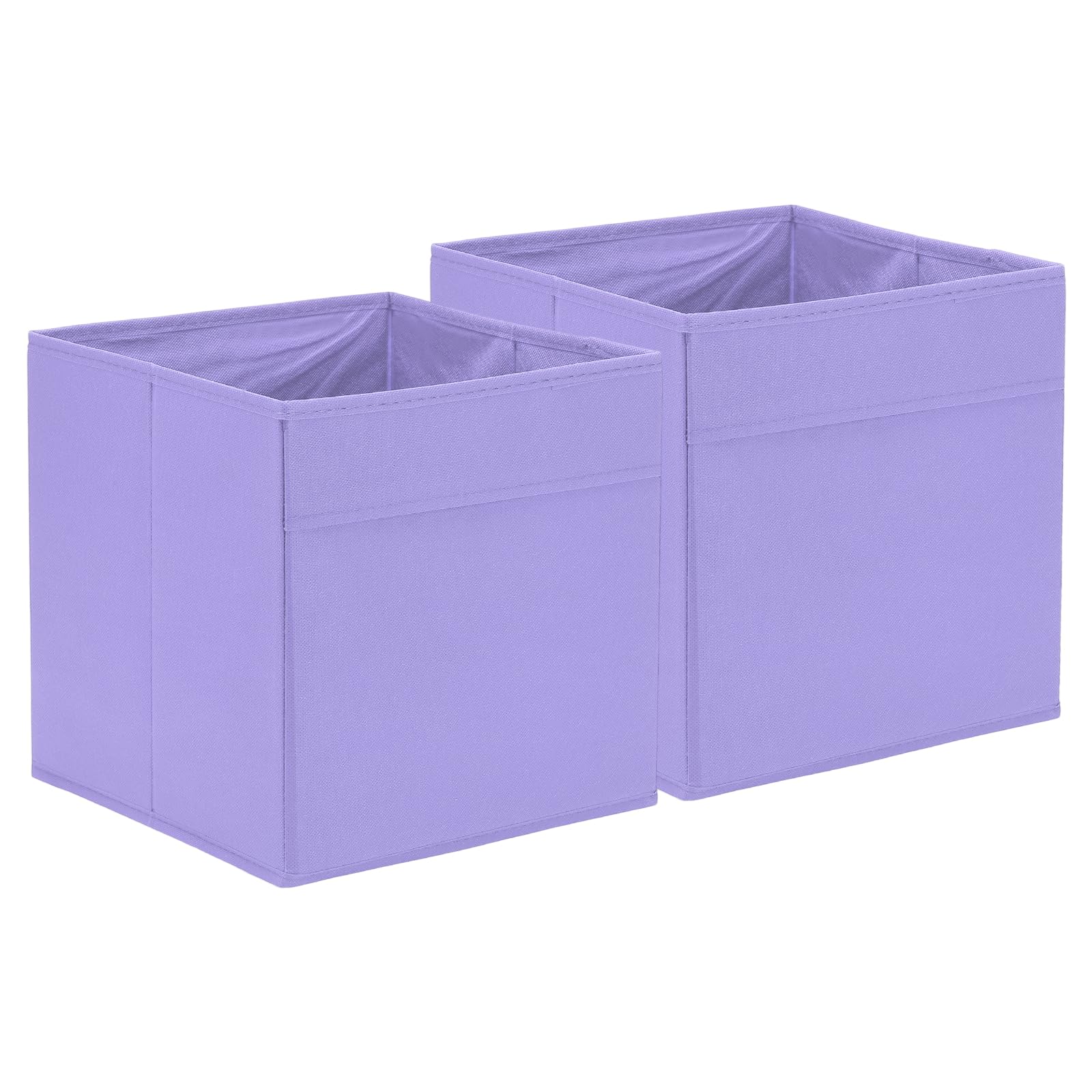 Cube de rangement pliable violet 27x27x28 cm bac tissu pour organiser meuble étagère