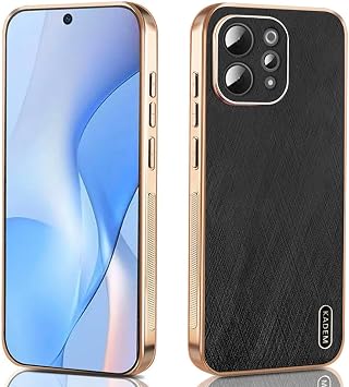 Phone Case for VIVO V70 5G/VIVO V70 Elite 5G, Shockproof Cover with Gold Silk Skin Anti-scratch and Electroplated Bottom Shell Anti-slip. Black