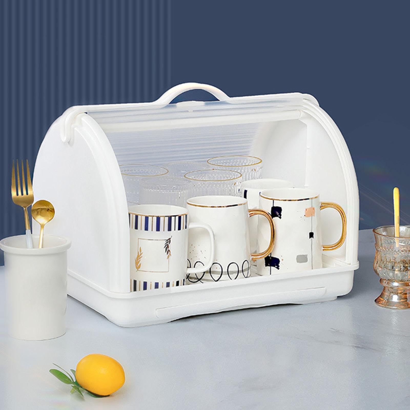 Boîte de rangement polyvalente pour tasses à thé, à café, mugs, bols et vaisselle, idéale pour les ustensiles de cuisine et la vaisselle de bébé. Boîte couverts