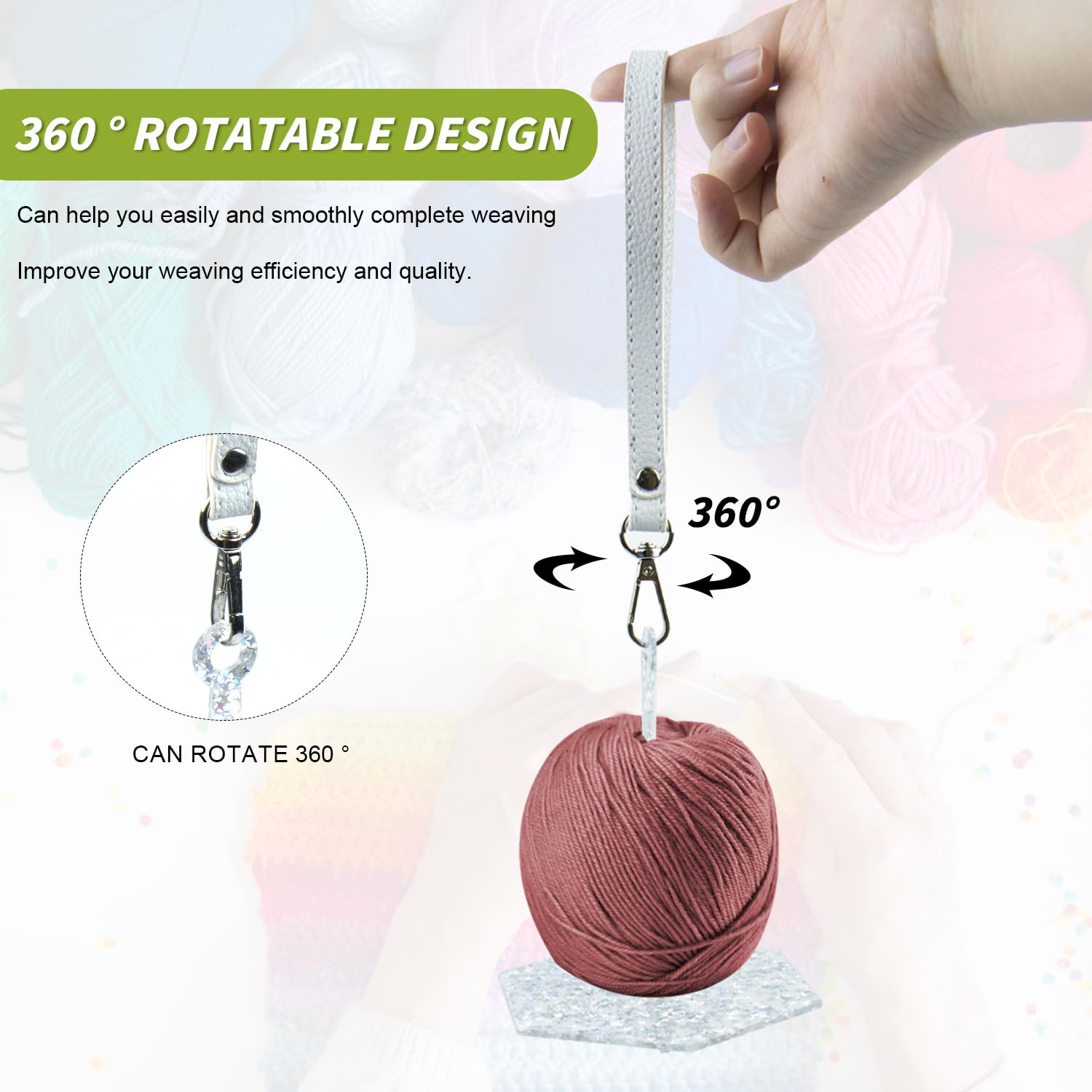 FINELYCR Portepelote De Laine Portable, Porte Fil De Poignet En