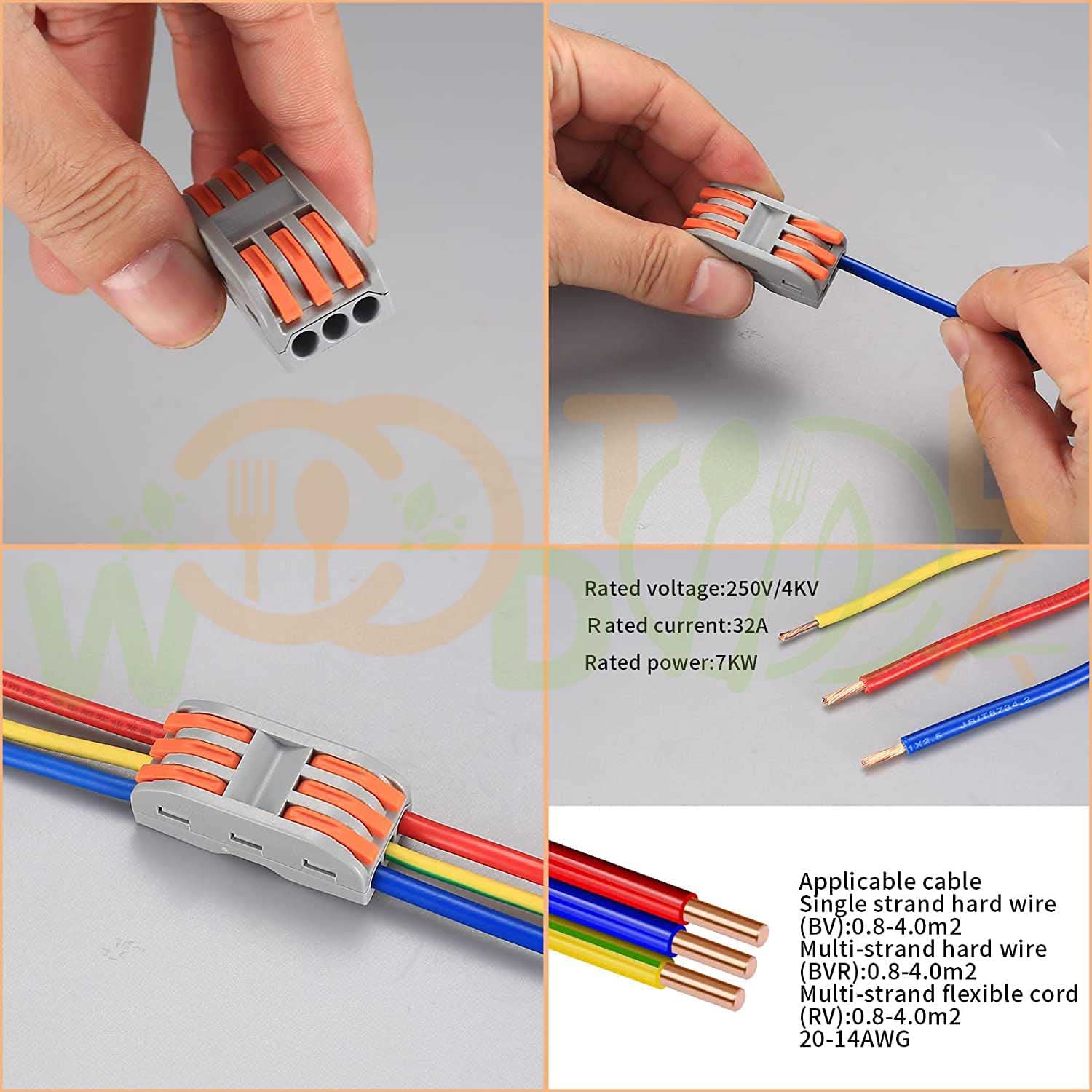 Quick Wire Connectors - 3 to 3 Splicing -9