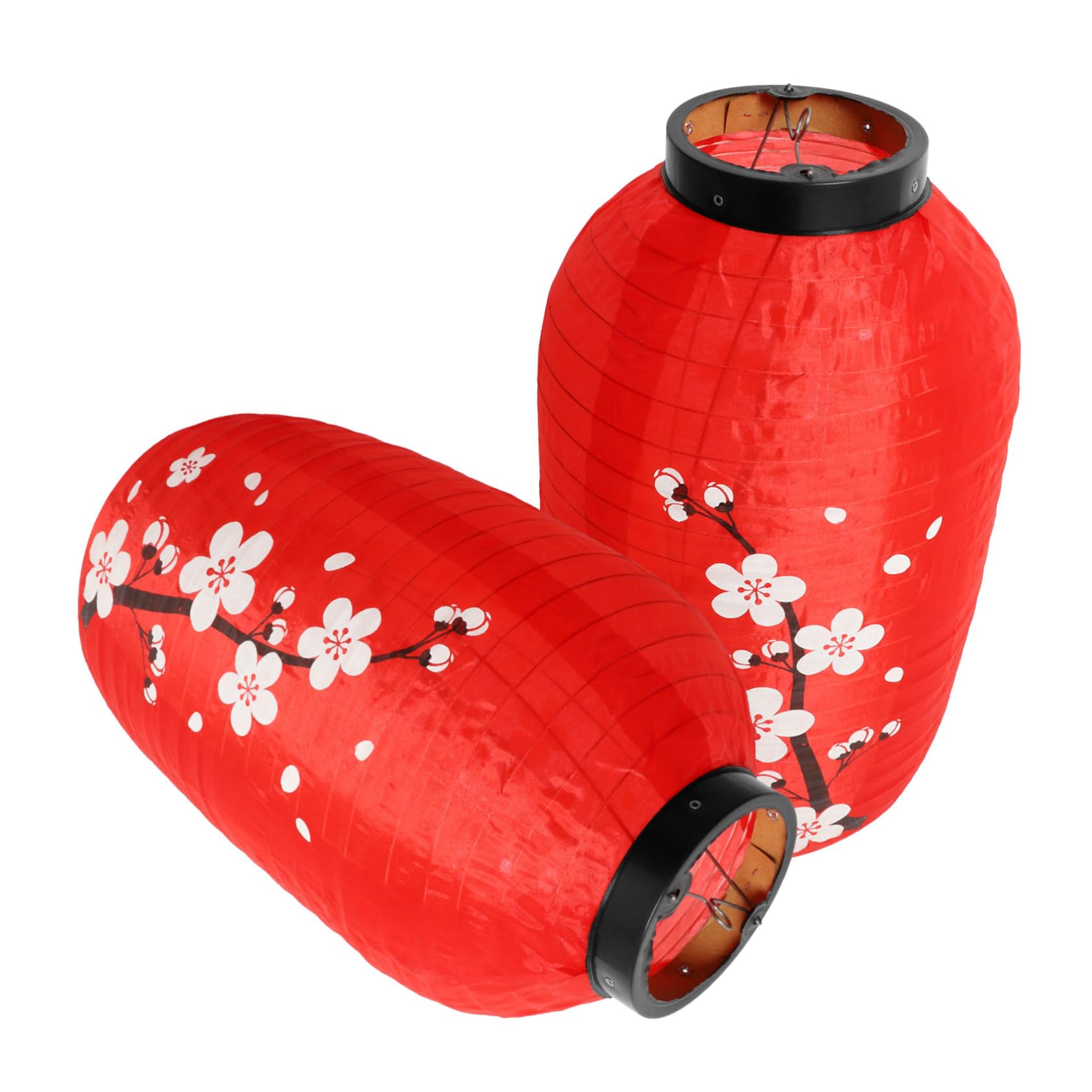 VOSAREA Cherry Blossom Japanese Lanterns Outdoor Decorative Versatile Size Fabric Craftsmanship Decor