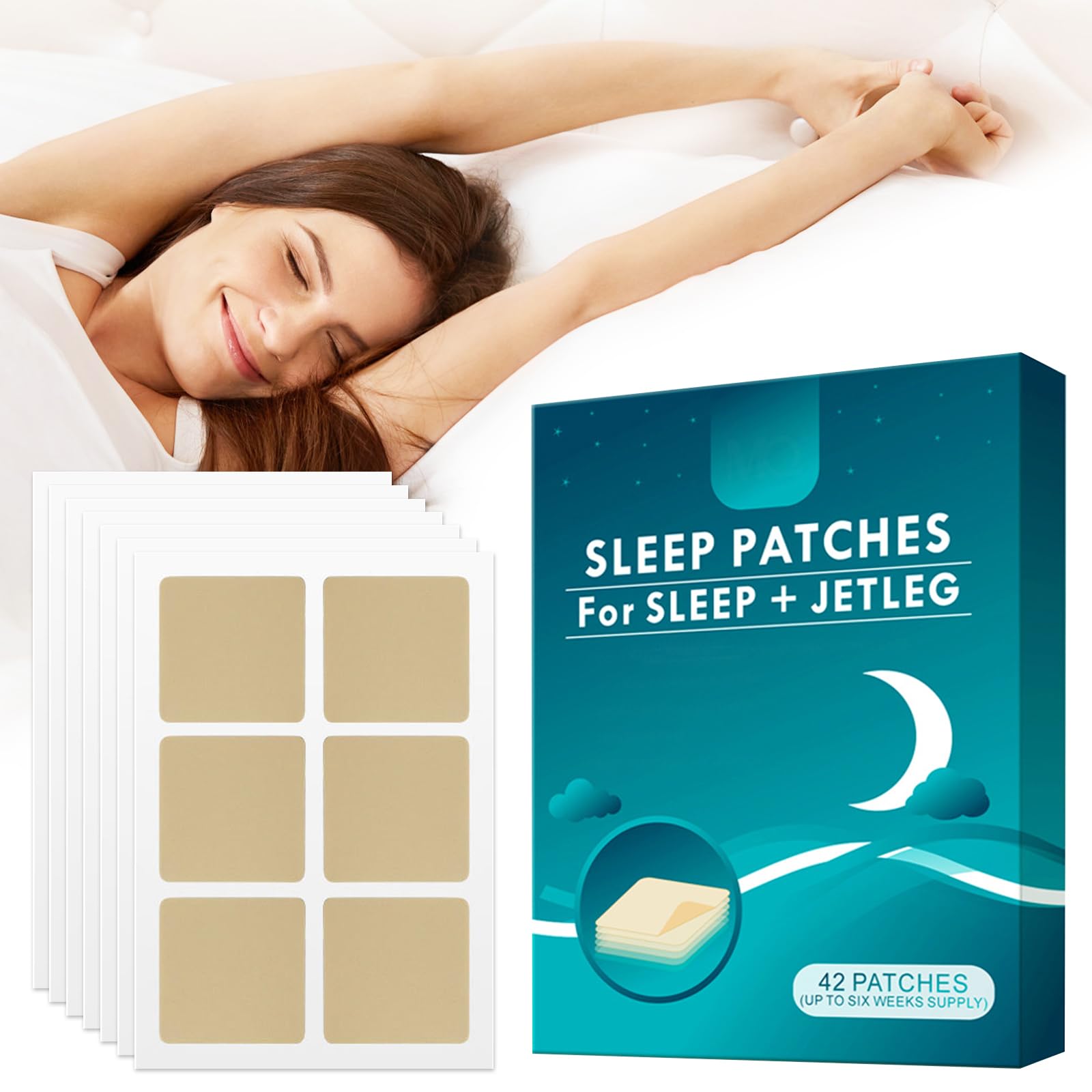 42Pcs Sleep Patches Sleep Patches for Adults Sleepy Patch Improve Sleep Quality