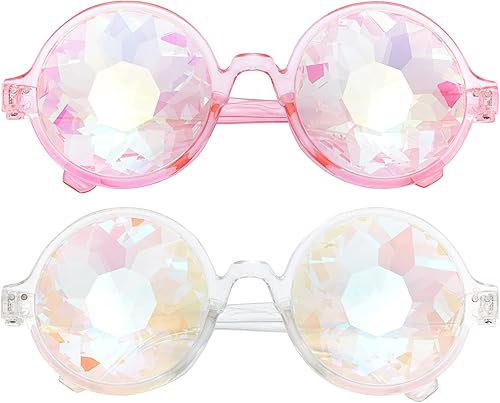 Lelinta - Gafas de caleidoscopio para lentes de cristal de difracción