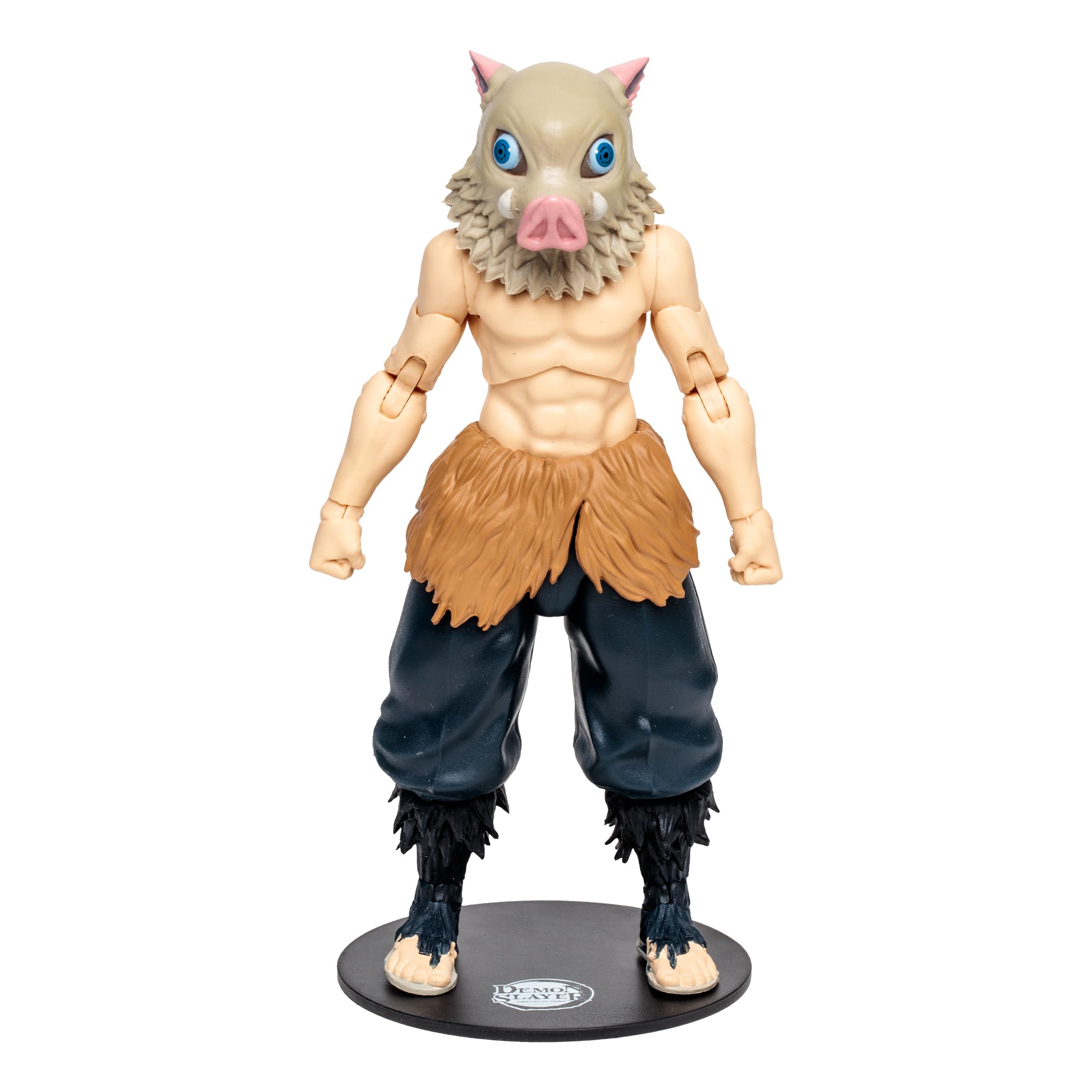 McFarlane Toys Demon Slayer - Action Figure Inosuke Hashibira, da collezione altamente dettagliata, con 22 punti di articolazione, mani alternative, spade e base espositiva
