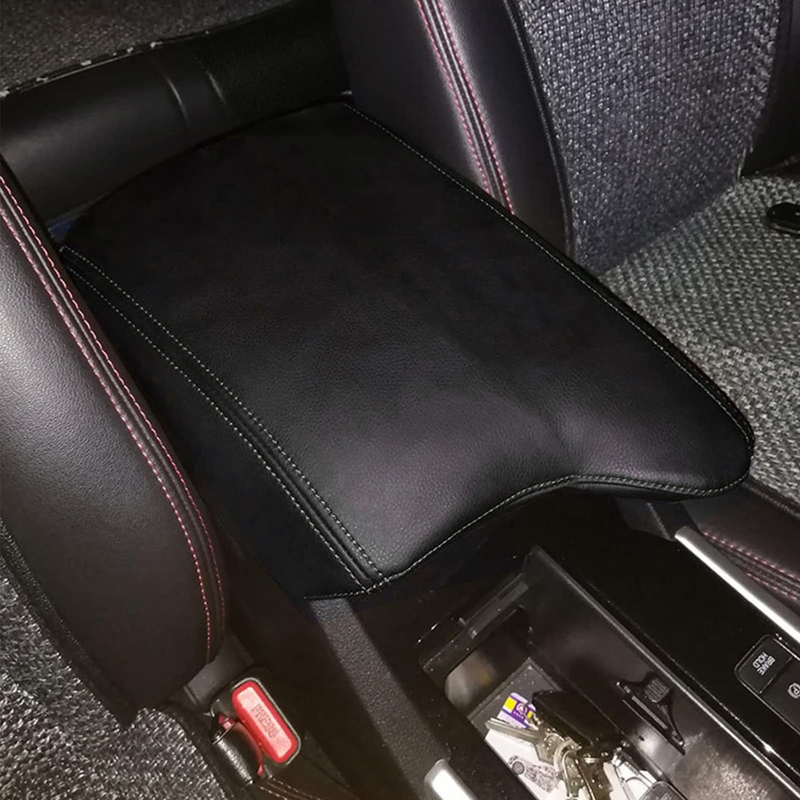 BOLTRY Center Console Armrest Box Cover for Honda Accord 2013 2014 2015 2016 2017 Accessories Arm Rest Box Lid Panel Trim