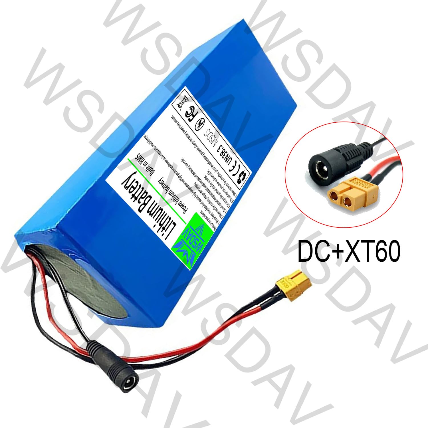 Batería para Bicicleta eléctrica de 36 V, batería para Patinete eléctrico de 10 Ah y 12 Ah, Paquete de baterías de Litio con Cargador para ciclomotor y Bicicleta.,36v12ah