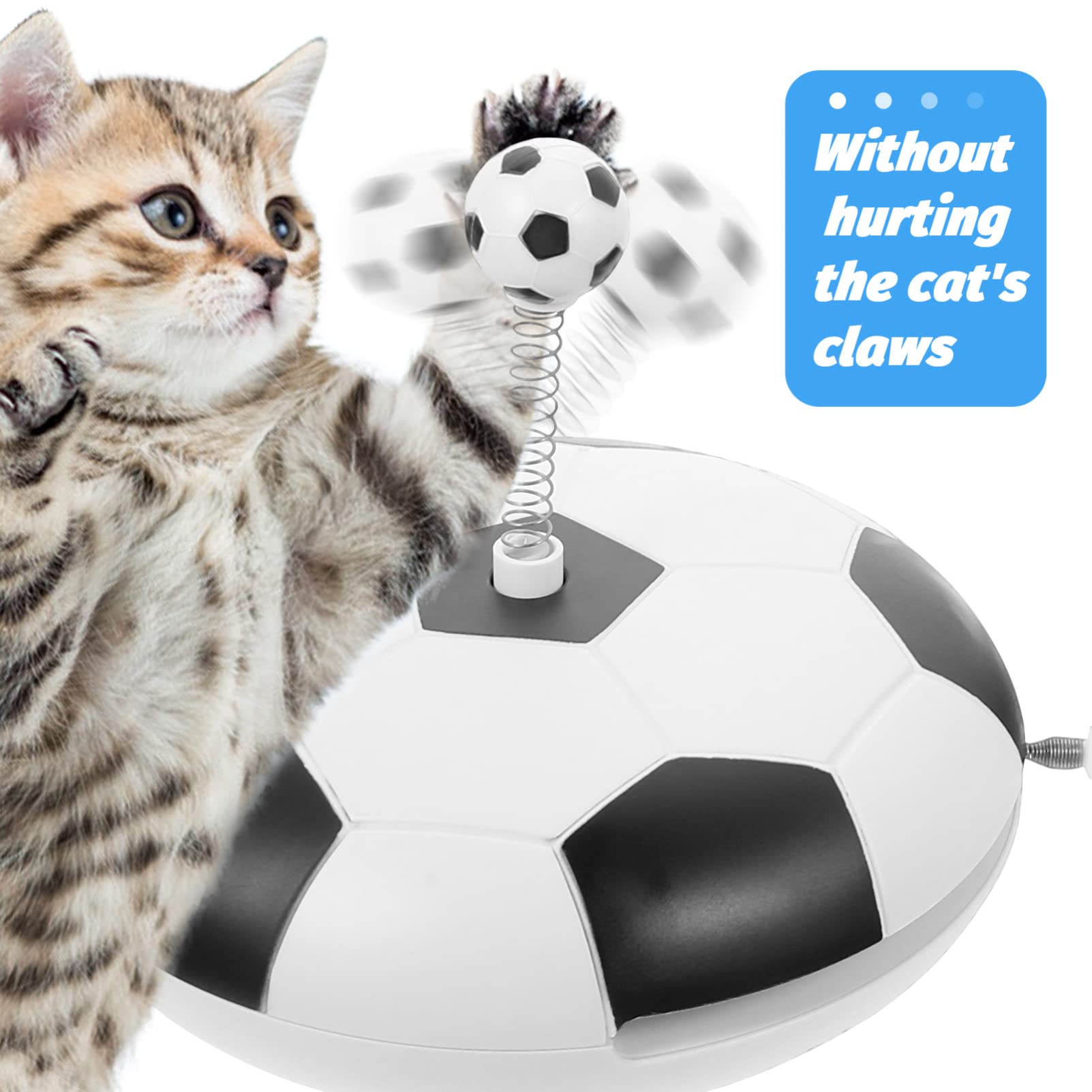 Happyyami Automatisches Katzenspielzeug Mit Geräuschfunktion Interaktives Federspielzeug Für Kätzchen Und Katzen Fördert Aktives Und Schützt Möbel Für Stundenlangen Spaß