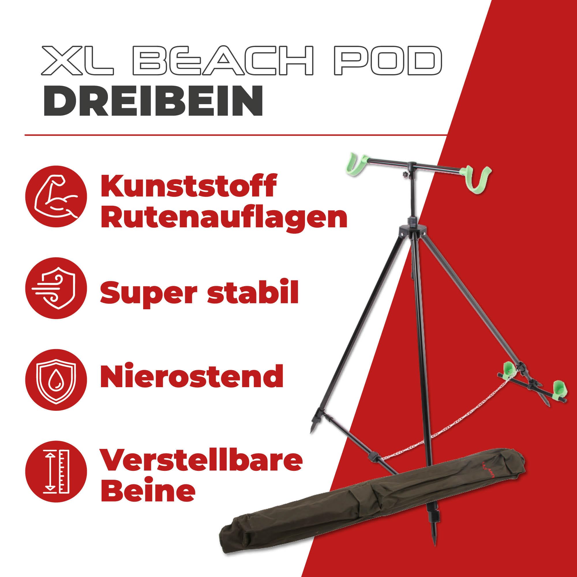 Ultimate XL Beach Pod Dreibein | Brandungsrutehalter