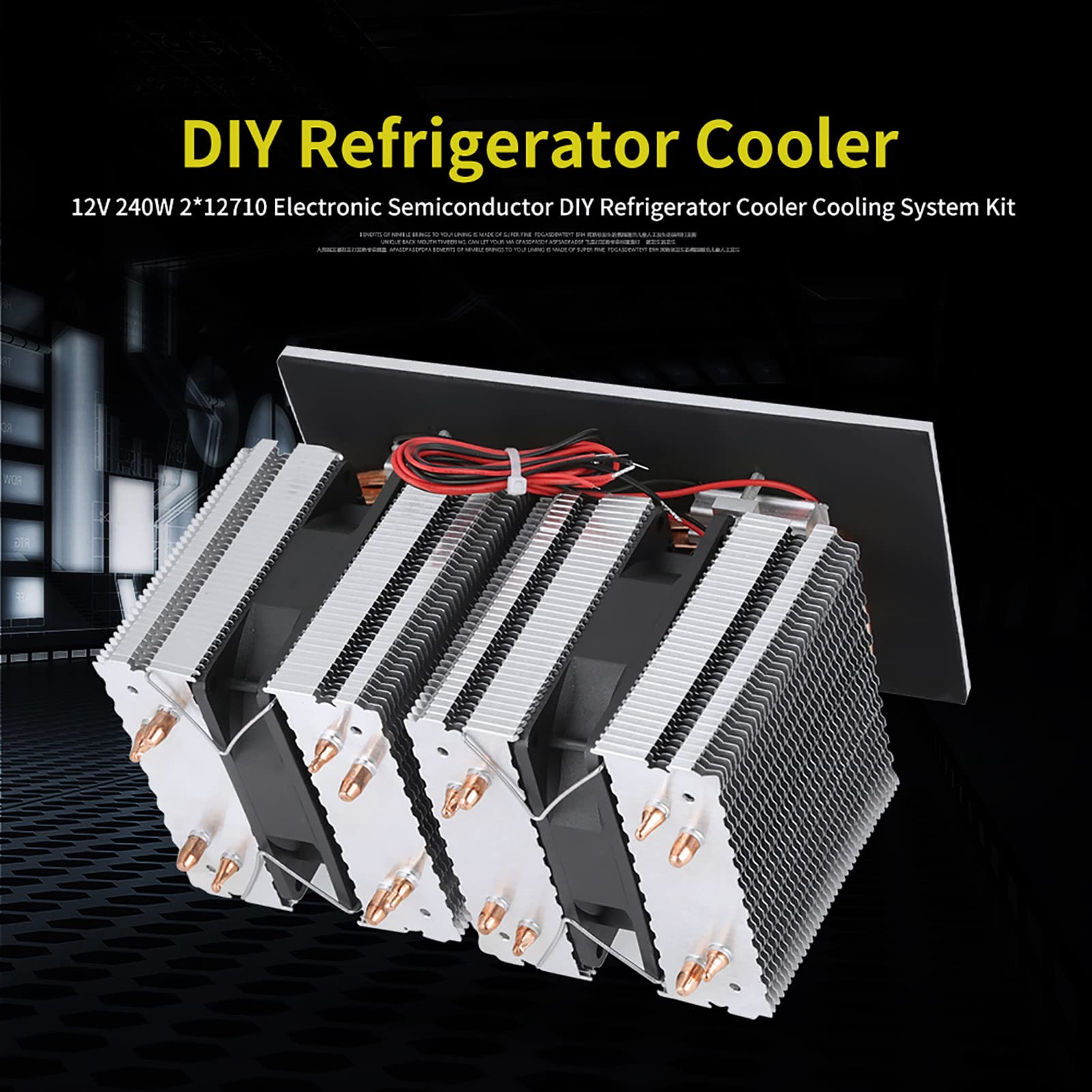 Dispositivo di Raffreddamento Termoelettrico 24V,Ozgkee Dispositivo di Raffreddamento Termoelettrico 12V 240W 2*12710 Kit di Raffreddamento del di Raffreddamento del Frigorifero a Semi