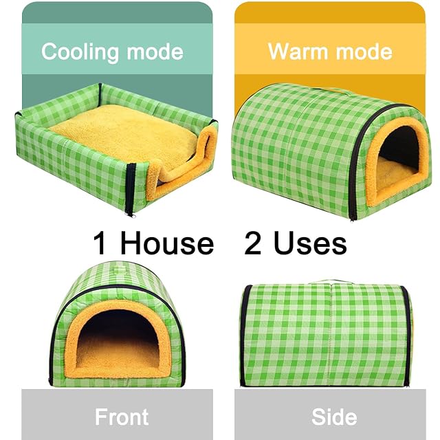 Foto 2 de 6 de Cama para perro, 2 en 1, cueva grande para mascotas, impermeable, cama de lujo para perros