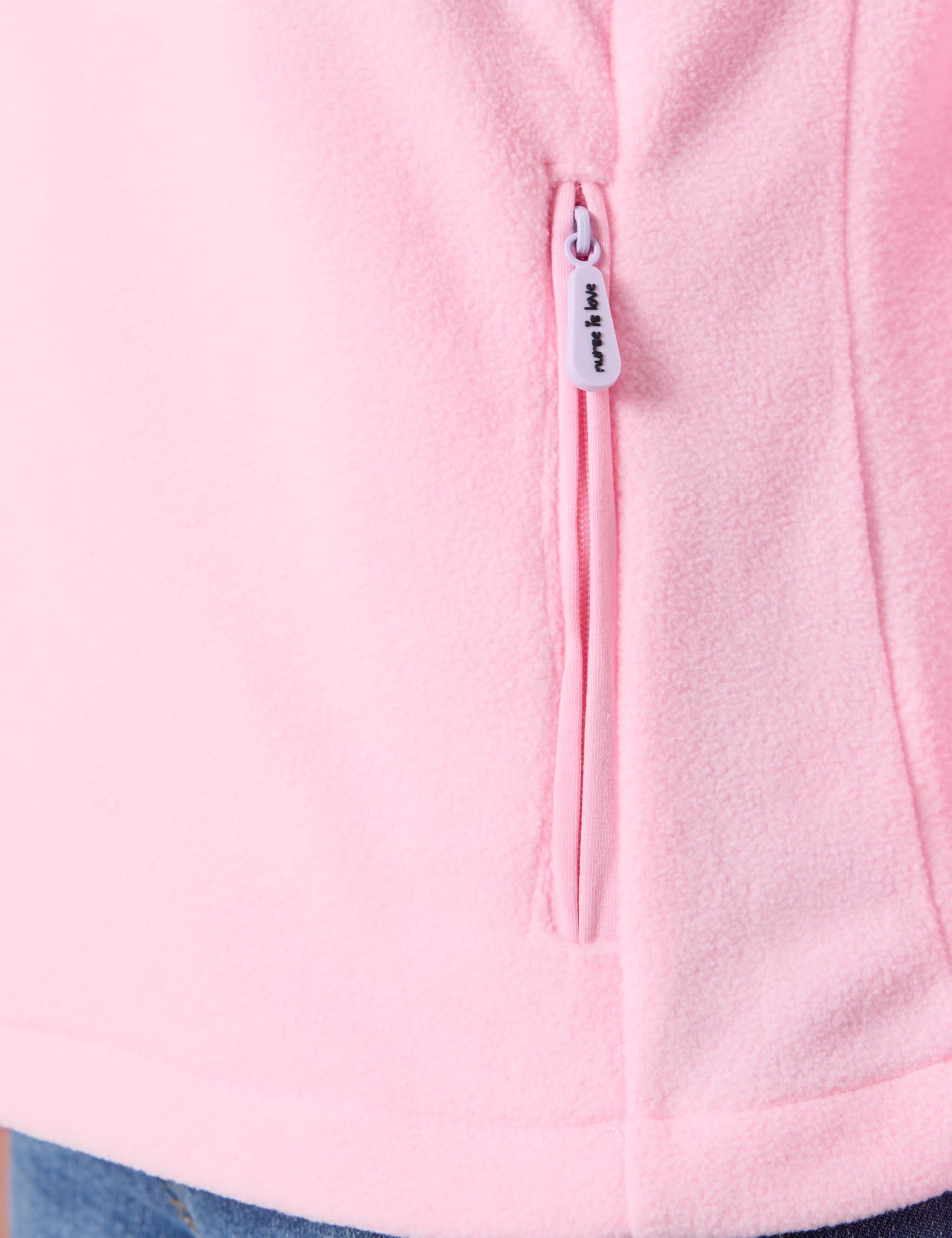 Nurse is Love Fleecejacke für Damen, für Krankenschwestern, ohne Kapuze, Fleece-Futter, doppelte Tasche und Reißverschluss, leicht zu waschen, Original Krankenschwester