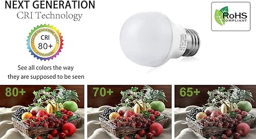 Miniatura 9 de 4 W foco de luz LED A15 (equivalente a 40 vatios), E26 base media, focos G50, 3000 K Soft White, No regulable, blanco suave, 120 voltios, 360