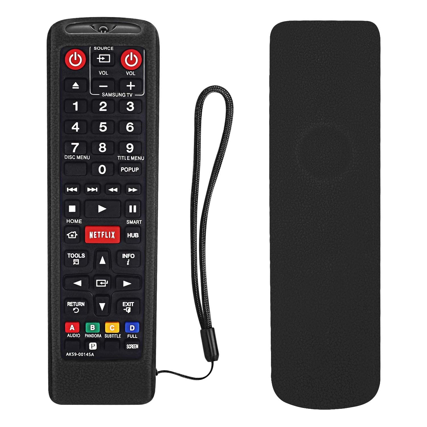 O Ozone Remote case for Samsung TV Controller, Silicone Remote Cover for Samsung Remote Control, Smart TV Remote Skin Sleeve- Black