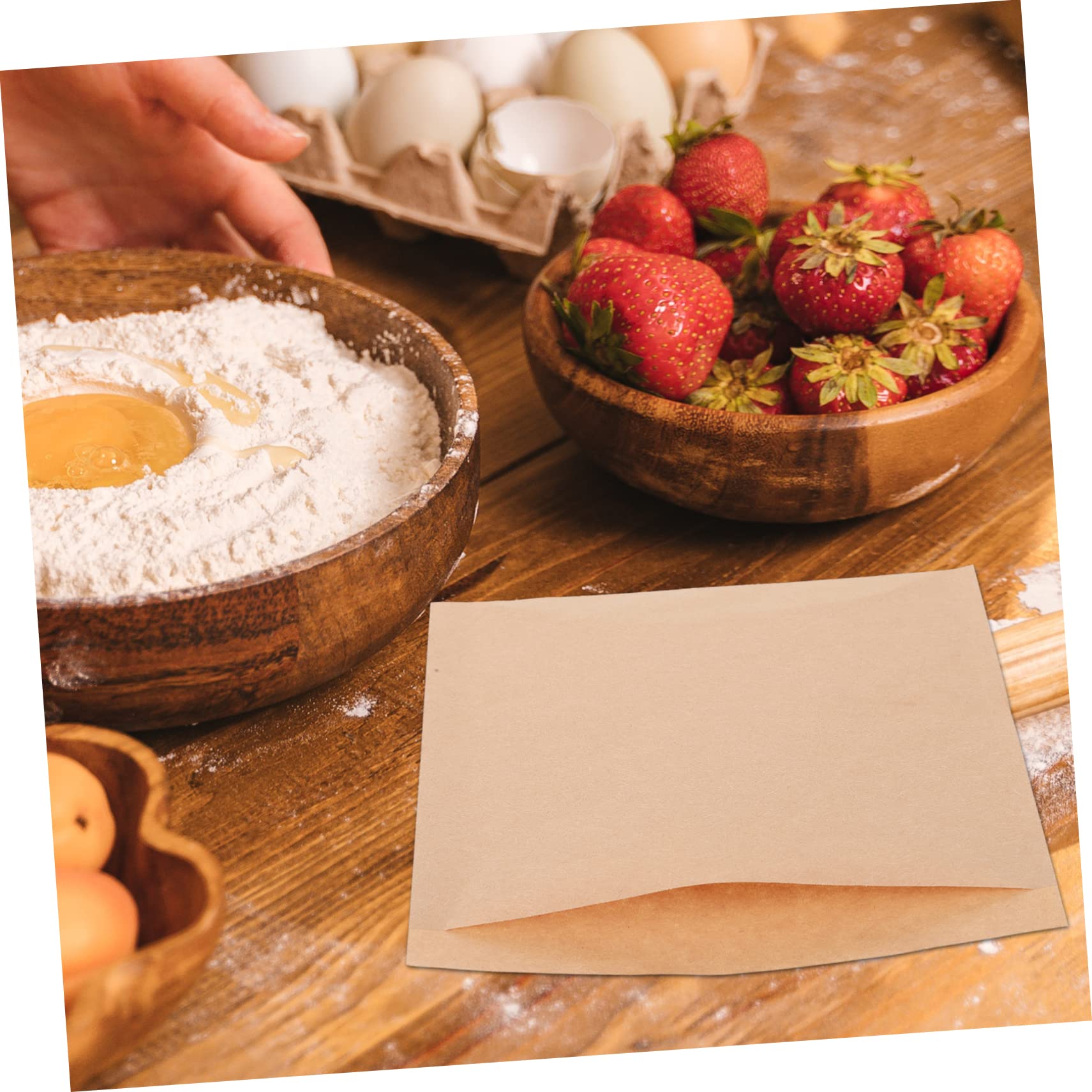Healvian 500pezzi Sacchetti Di Carta Kraft Impermeabili Per Alimenti Sacchetti Riutilizzabile Per Snack Per Donuts Patatine e Altro Misura Piccola