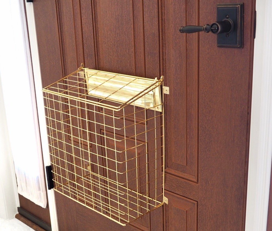Buy Homewell Mail Catcher Letterbox Basket for Mail Slots Brass
