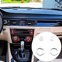Vista 7 de Aleación de aluminio consola central de aire acondicionado Perillas Trim Car Accesorios para BMW Serie 3 E90 2005 2006 (rojo)