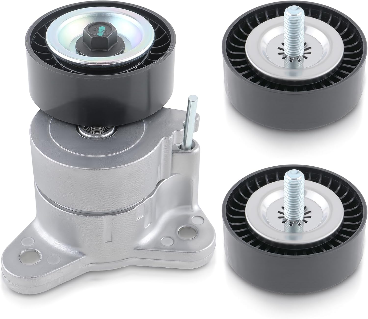 4891595AE Idler Pulley Belt Tensioner Pulley Assembly Compatible with Chrysler 200 2011-2014 L4 2.4L Compatible with Avenger 2008-2014 Compatible with Sebring 2007-2010 4891596AC