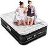 Airefina Double Airbed, Inflatable Mattress with Built-in Electric Pump, Guest Blow Up mattress In 3 Mins Self-Inflation with Flocked Surface, Portable Air Bed for Home or Camping Use -190x137x46cm