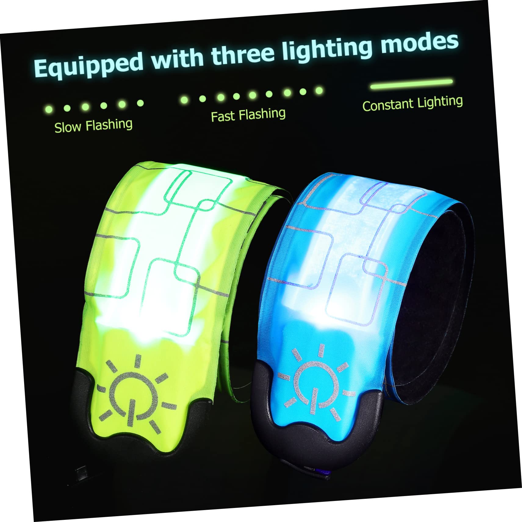 Toyvian 4pièces Bracelets LED Réfléchissants Rechargeables par USB Lot pour Course à Pied Et Promenades