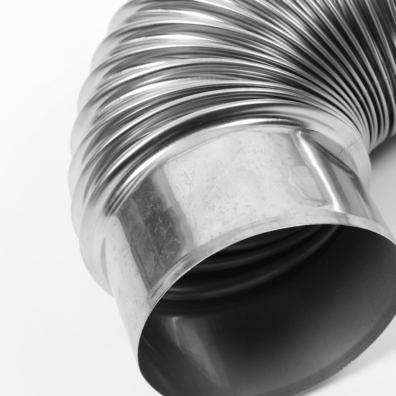 Accessori per Tubo Fumaria in Acciaio Inox Argento | Stufa e Stufa a Legna, Uso in Fabbrica e Canne Fumarie Industriali, Montaggio Semplice