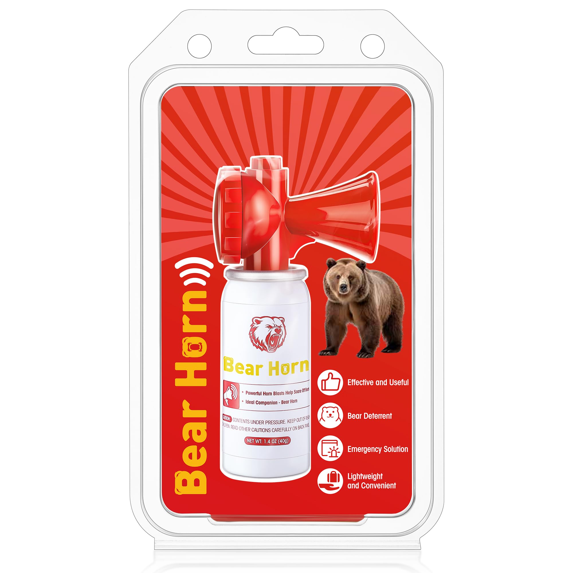 Dunkive 1 Pack Bear Horn to Scare Bears 1.4oz, Very Loud 120dB Bear Air Horns for Safety for Hiking, Heard Up to 1/2 Mile Away,Blow Horn to Scare Wild Animals, Bear Alarm