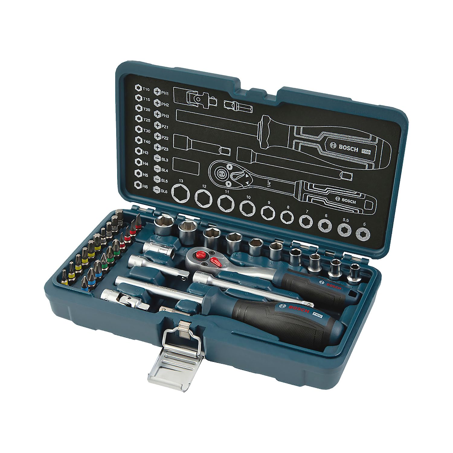 BOSCH Jogo de Soquetes Bosch 1/4