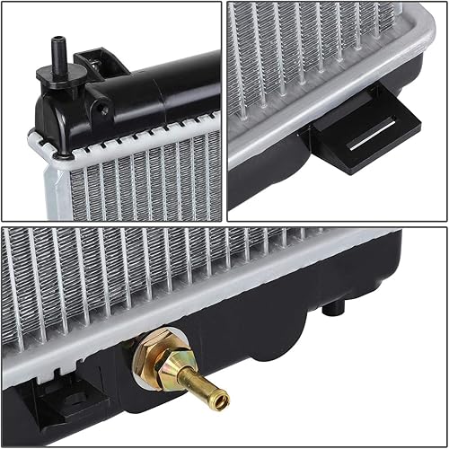 Miniatura 3 de DNA Motoring OEM-RA-2455 Radiador de enfriamiento de núcleo de aluminio de 1 fila compatible con Infiniti G35 Sedan AT 03-04, 27-116 pulgadas de