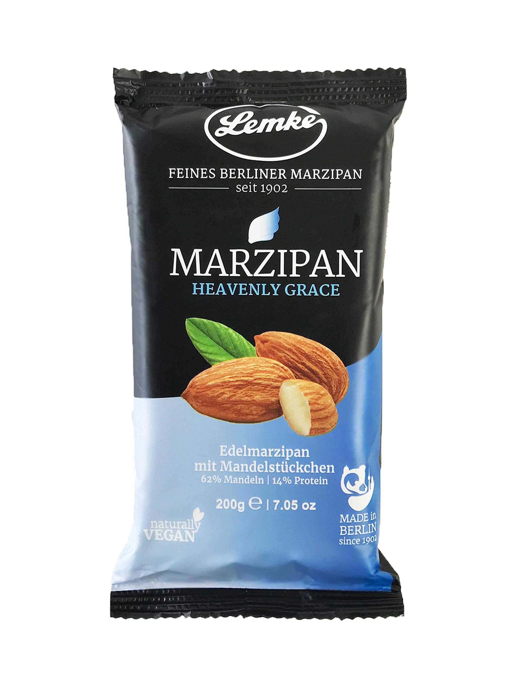 Lemke Marzipan/Backmarzipan - Heavenly Grace - Edelmarzipan mit Mandelstückchen (14 X 200g)
