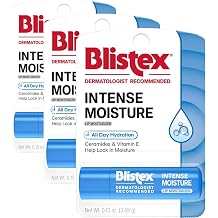 Blistex Intense Moisture - All Day Hydration Lip Balm & Moisturizer for Dry Lips - Ceramides to Lock in Moisture Vitamin E Smooths, 1 Count, 0.13oz 3.69 g Pack of 3