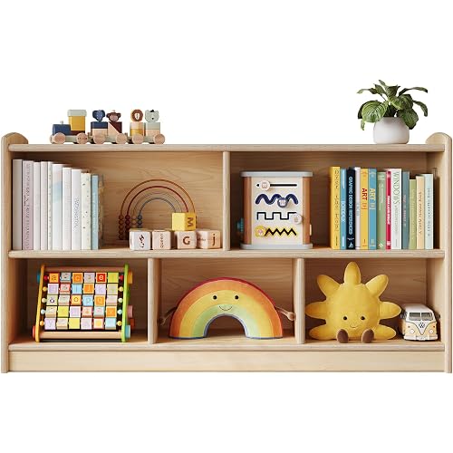 ONBRILL Montessori Shelf, Bookshelf and Toy Storage Organizer for Kids Room