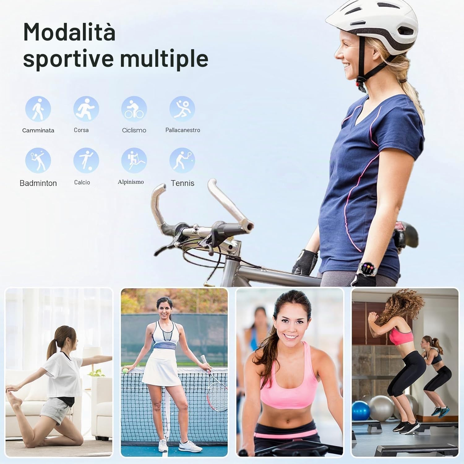Smartwatch Donna con Chiamate Bluetooth, 1.19" AMOLED Orologio Smartwatch Donna con 24H Cardiofrequenzimetro Monitor del Sonno SpO2, 100+ Sportive Fitness Tracker per Android iOS, Argento