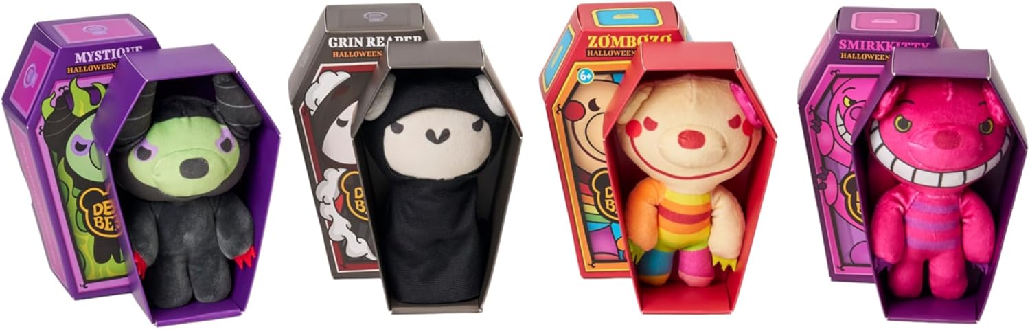 Deddy Bears Halloween Coffin - 5 inch Plush Teddy Bear Stuffed Animal for Travel, Gift, Bedtime for Kids, Teens, Adults - Zombozobear