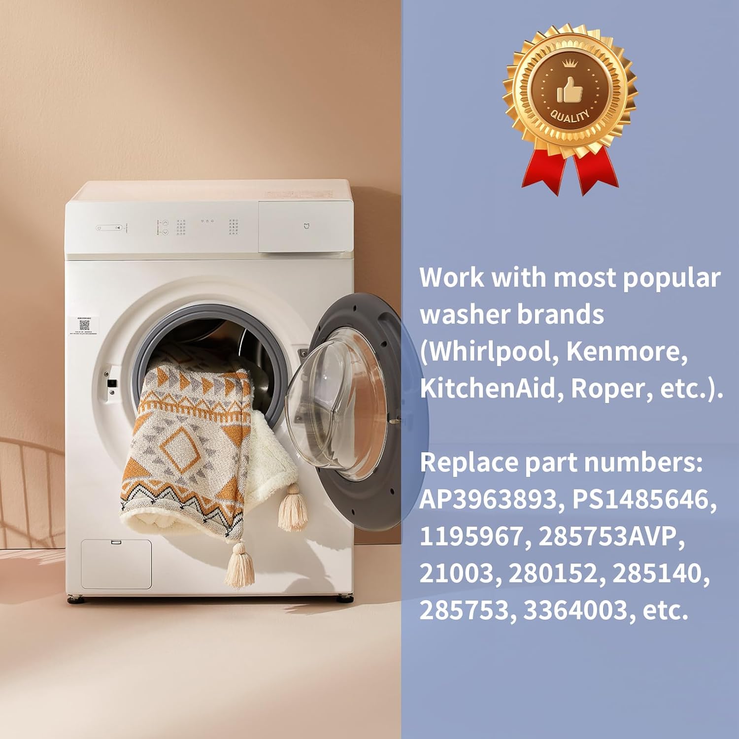285753A Washer Motor Coupling Kit Compatible with Whirlpool & Kenmore Washer Replaces Part Numbers: AP3963893, PS1485646, 1195967, 285753AVP, 21003, 280152, 285140, 285753, 3364003