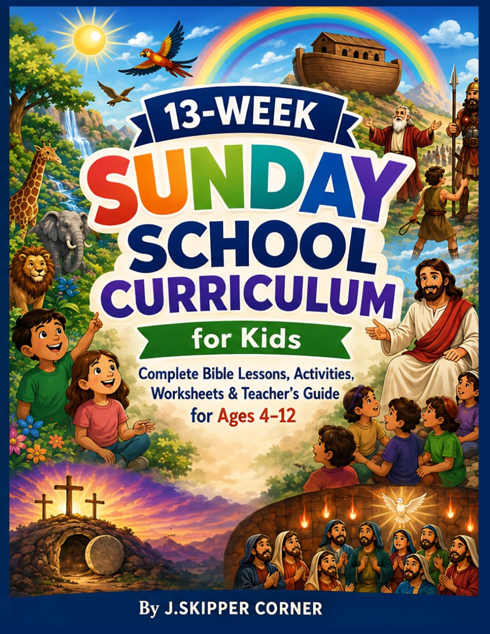 13-Week Sunday School Curriculum for Kids – Volume 1: Complete Bible Lessons, Activities, Worksheets & Teacher’s Guide for Children Ages 4–12 (Faith Builders Kids Ministry Curriculum Series)