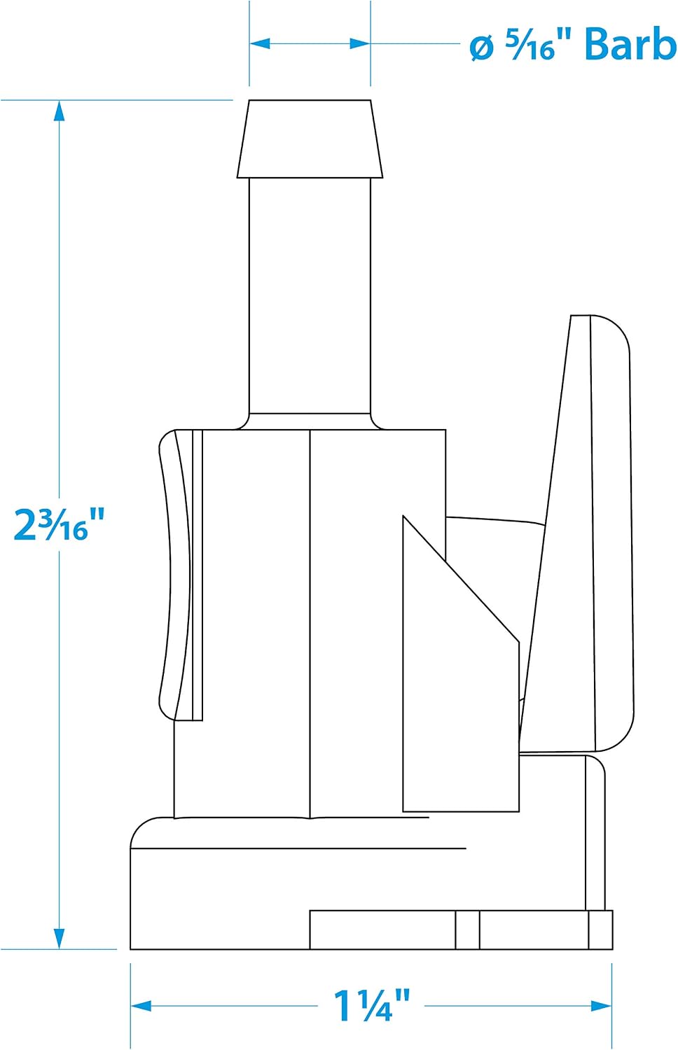 Seachoice Deluxe Fuel Connector Hose Fitting