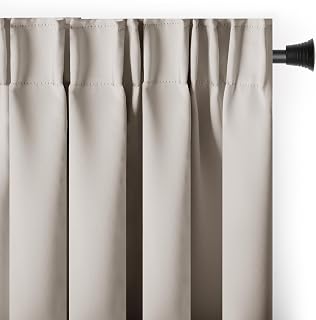 RESTILO Blackout Vorhang 140x245 cm Hellbeige 1 St. Kräuselband Blackout