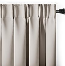 RESTILO Blackout Curtain 140 x 245 cm Light Beige 1 Piece Ruffle Tape Blackout Curtain Opaque Window Decoration Curtain Decorative Curtain Blackout