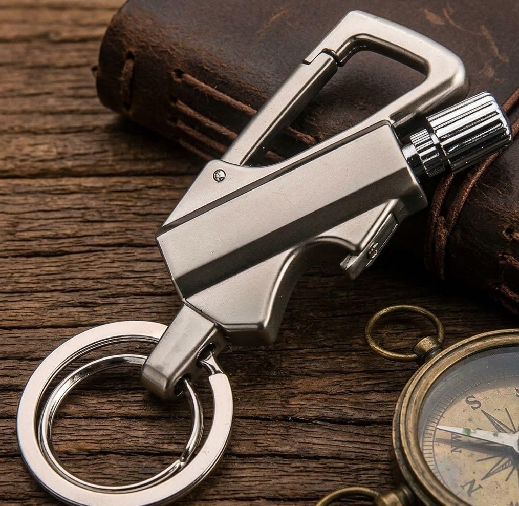 Waterproof Refillable Petrol Flint Lighter with Keychain & Bottle Opener, Compact Fire Starter for Camping, Hiking, Travel, BBQ, Outdoor Survival & Emergency Use-picture-17