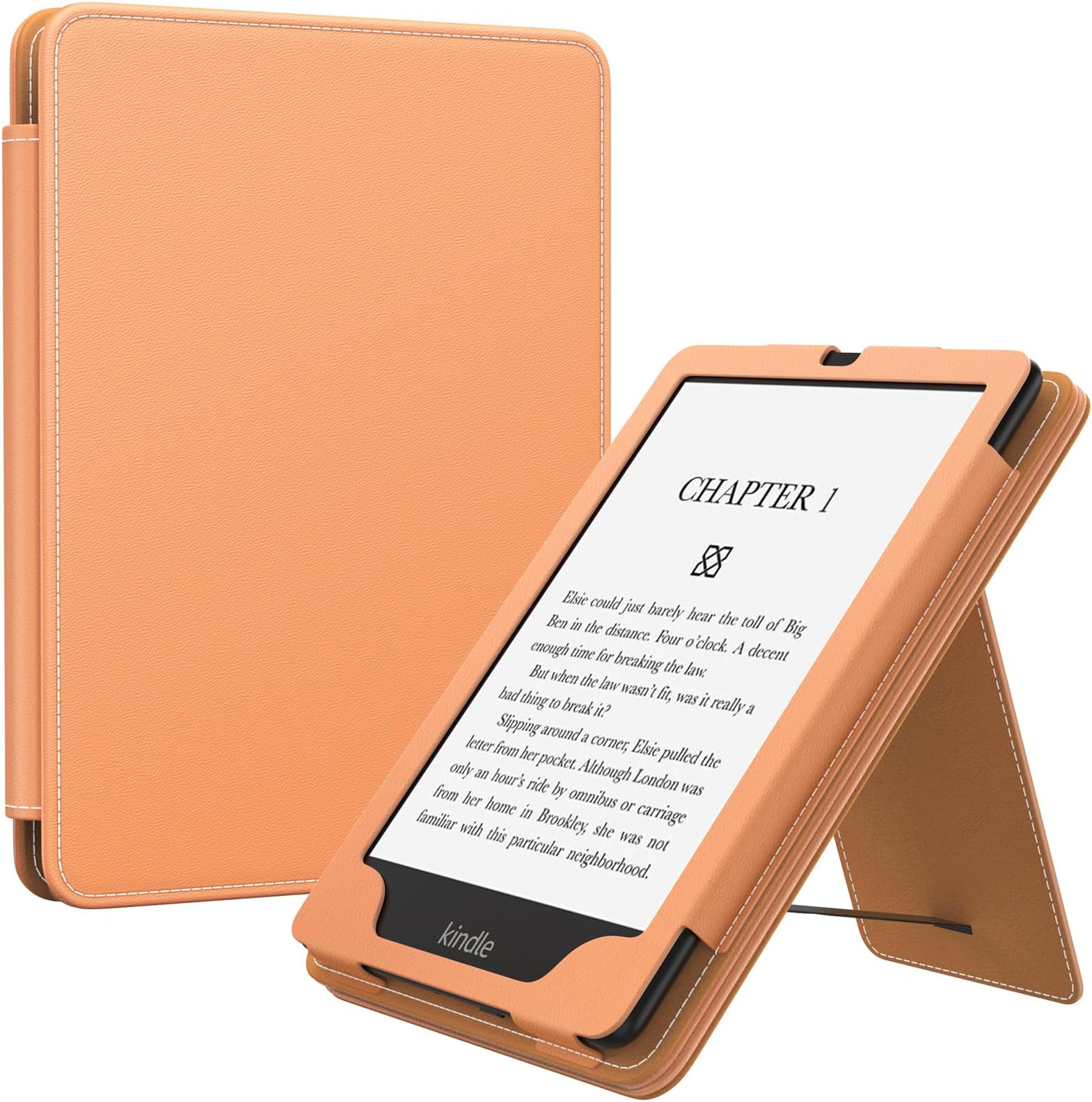 MoKo Case for 7"/6.8" Kindle Paperwhite(12th/11th Gen-2024/2021) and Kindle Paperwhite Signature Edition,Slim PU Shell Cover Case with Auto-Wake/Sleep for Kindle Paperwhite 2024, Peach Fuzz