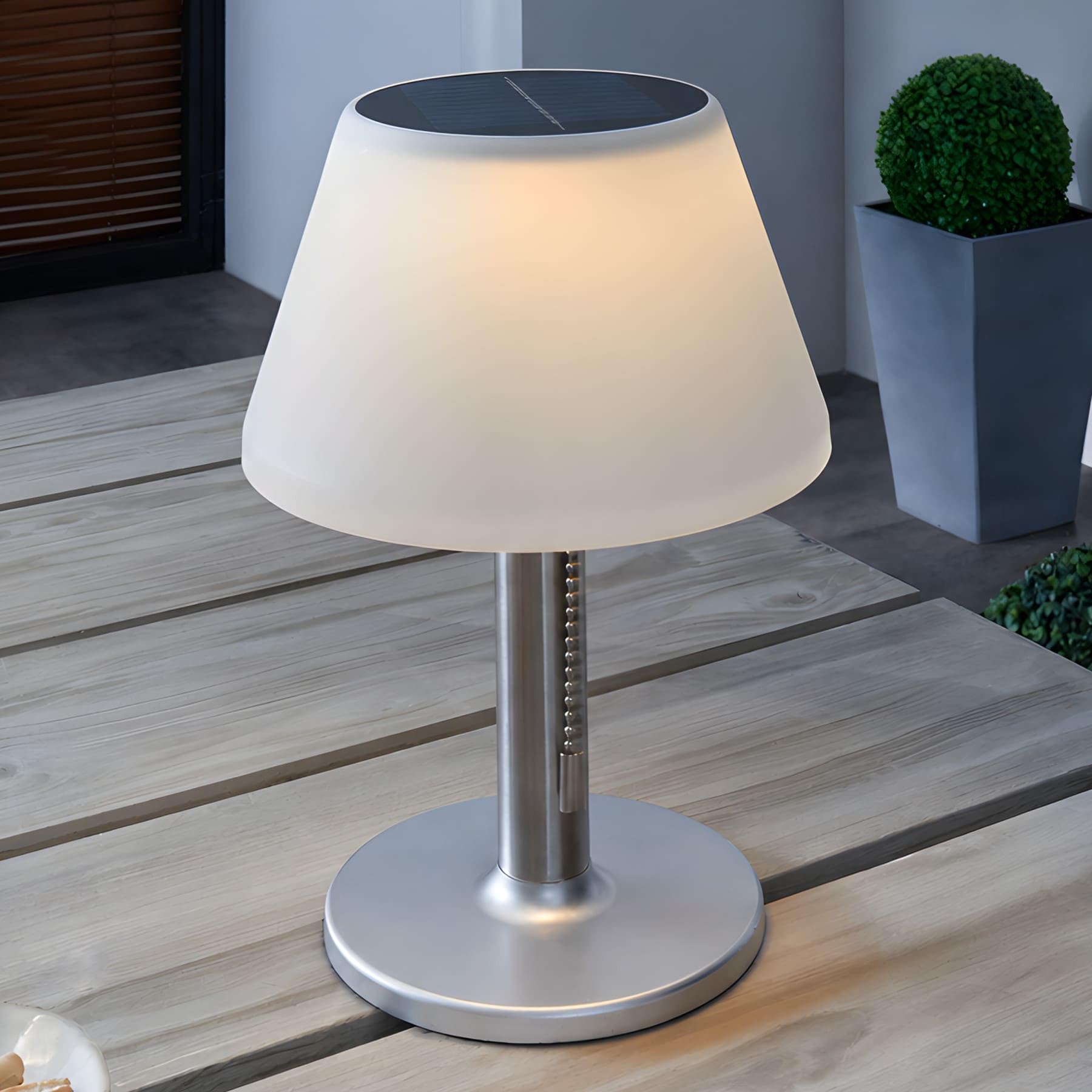 Solar LED Tischlampe "Outdoor" Solarlampe wetterfest, weiß, Tischleuchte | Campinglampe, Solarleuchte, Lampe für Draußen, Leuchte