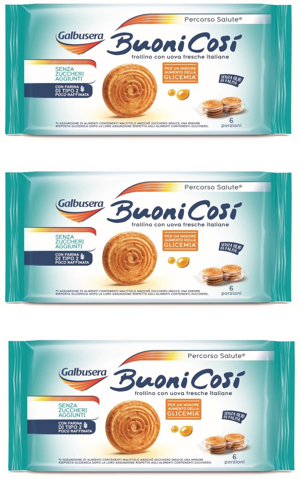 Galbusera "BuoniCosì" Classic Biscuits 330g, pack of 3