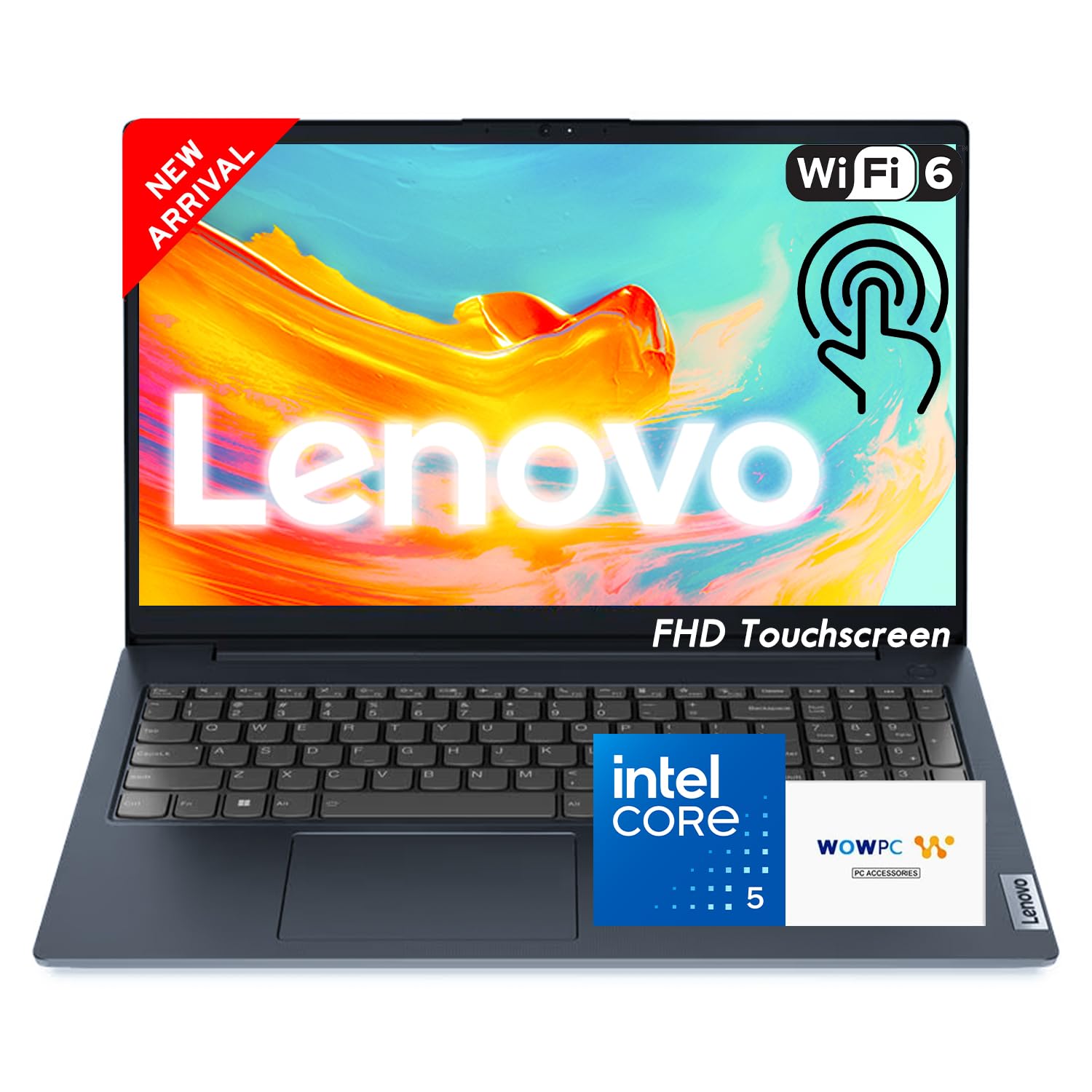 New Ideapad Business Laptop(2025/2026) with Microsoft Office, 15.6" FHD Touchscreen Display, Intel 10-Core i5 CPU(Beats i7-1225U), 16GB RAM, 512GB SSD, Ultra Slim Design, Windows 11 Pro, WOWPC