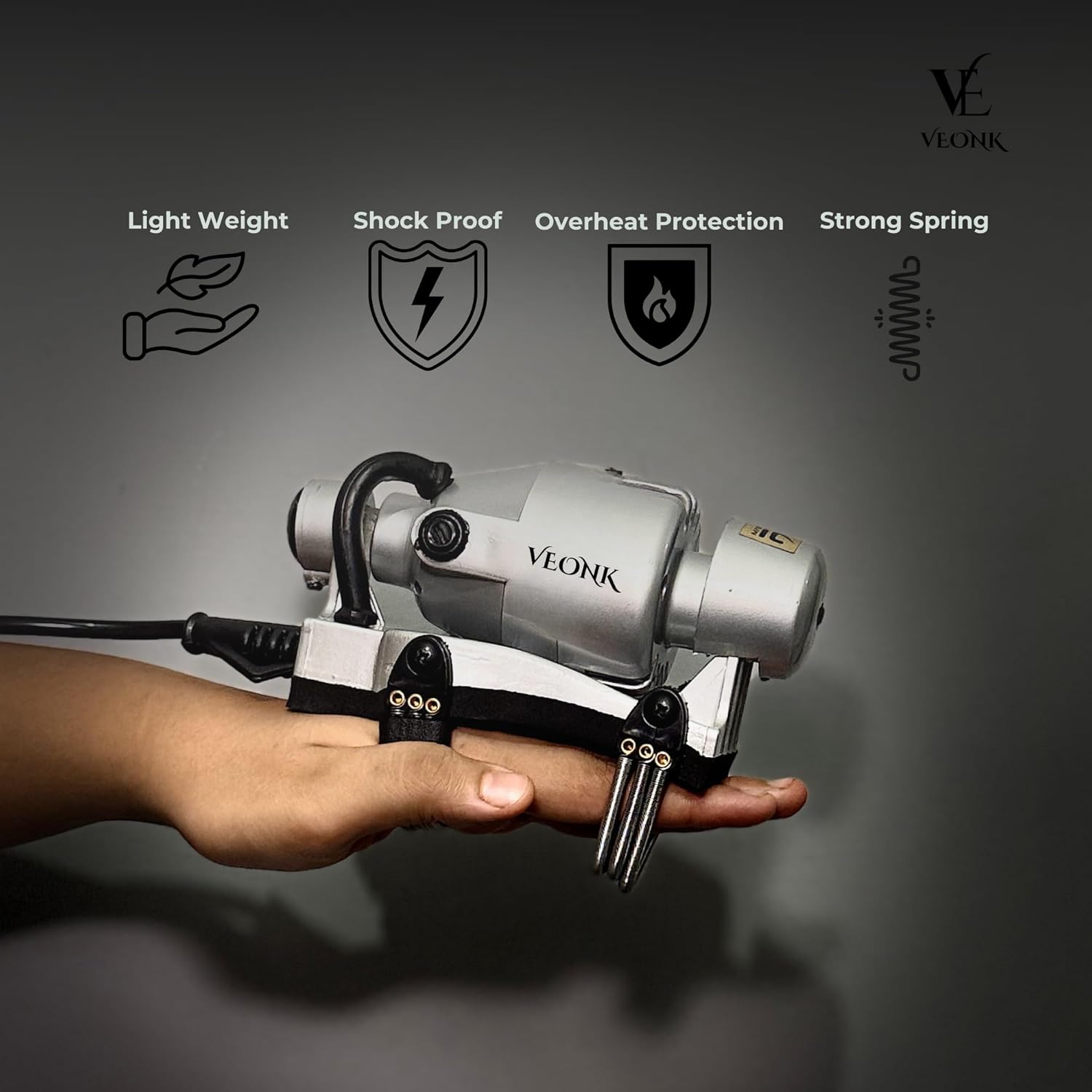 Powerful Double Speed Floating Action for Full Body Massager Corded Electric Powered, Barber Massager Silver Powerful Double Speed Floating Action for Full Body Massager Corded Electric Powered, Barber Massager Silver